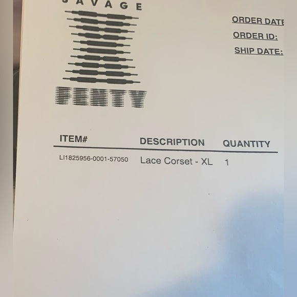 •the original• SAVAGE X FENTY Black Corset• - Picture 16 of 16